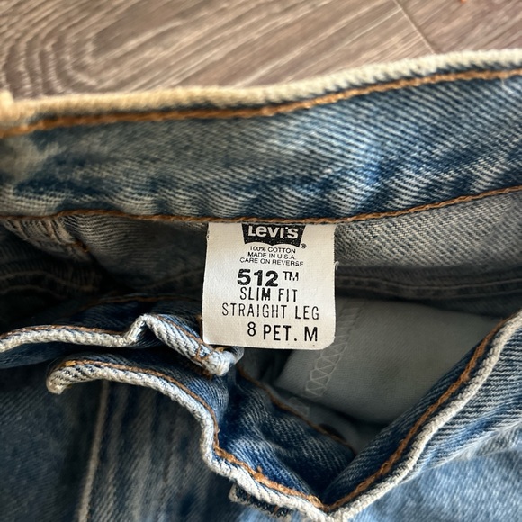 Levi’s 512 Jeans Mud Wash Made in USA Red Tab Slim Fit Straight Leg - 8P M - Picture 3 of 4